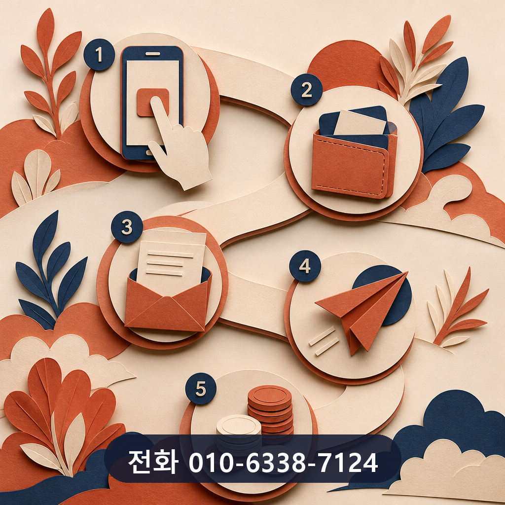 신용카드 대출 진행 절차 이미지